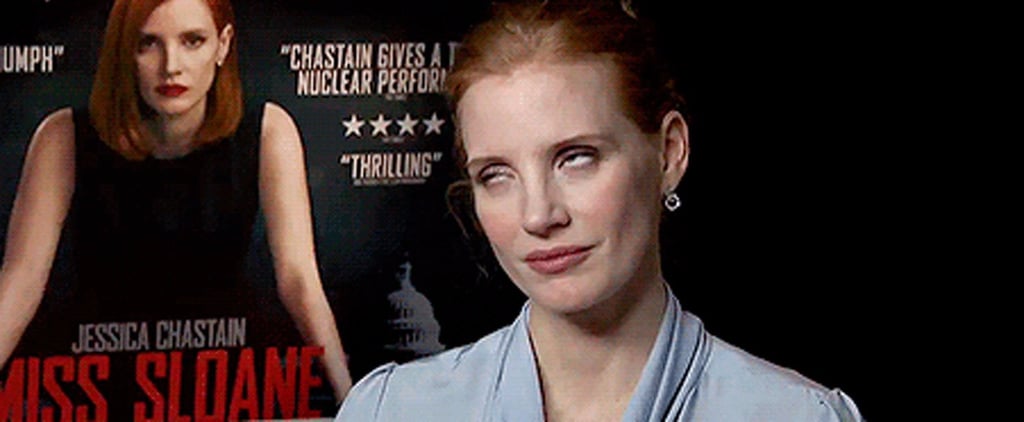 Jessica Chastain Rolling Her Eyes at Johnny Depp Video