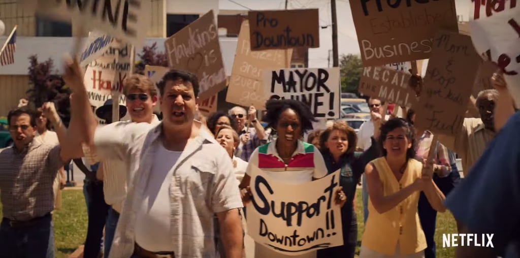 Not everyone is happy about the mall — this scene shows a ...