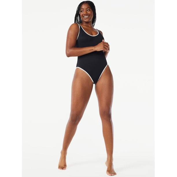 Love & Sports Textured One-Piece Swimsuit