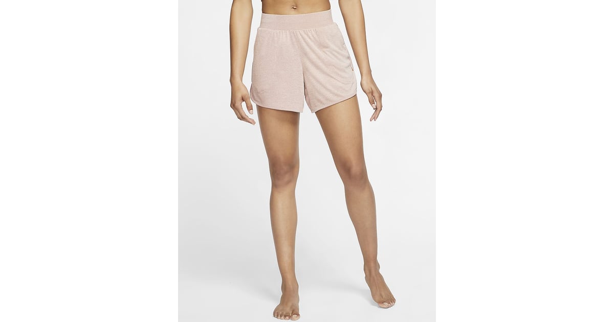 nike women's ribbed yoga shorts