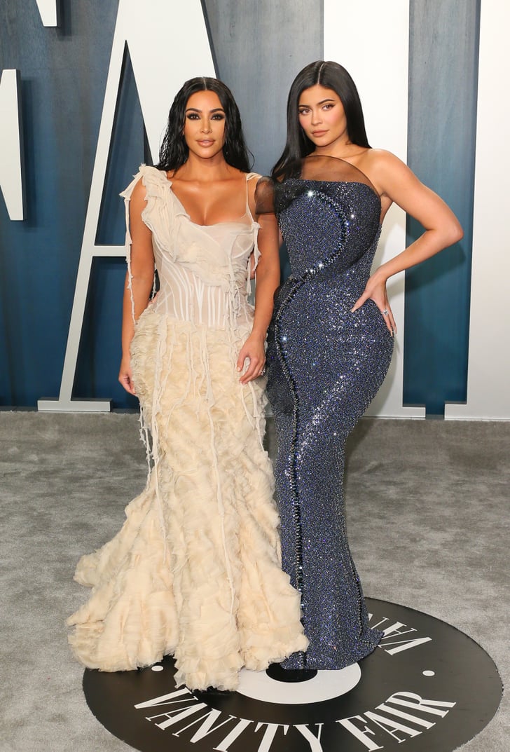 Kim Kardashian and Kylie Jenner at the Vanity Fair Oscars Party