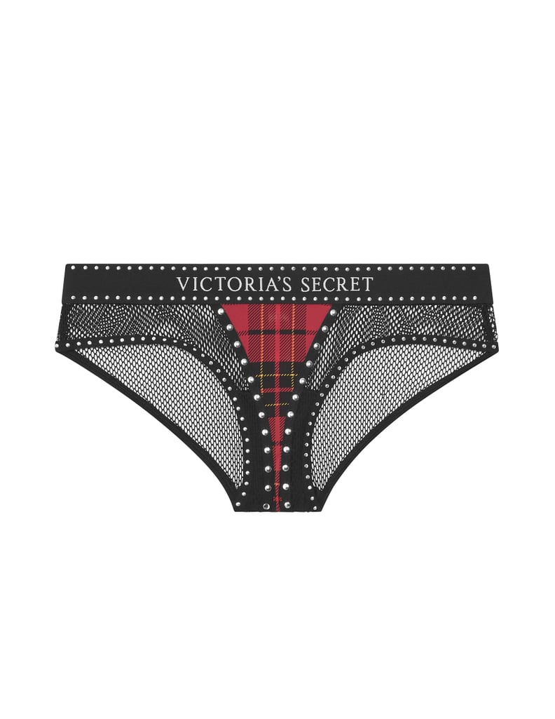 Plaid Fishnet Cheeky Panty