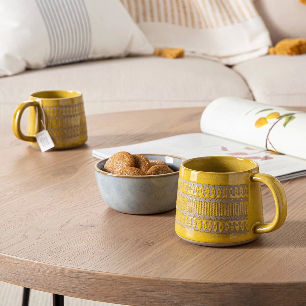 2pk Textured Mug Set in Yellow See Target's New Spring 2020 Hearth