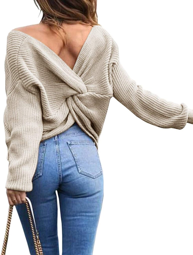 Sexyshine Criss Cross Knitted Sweater