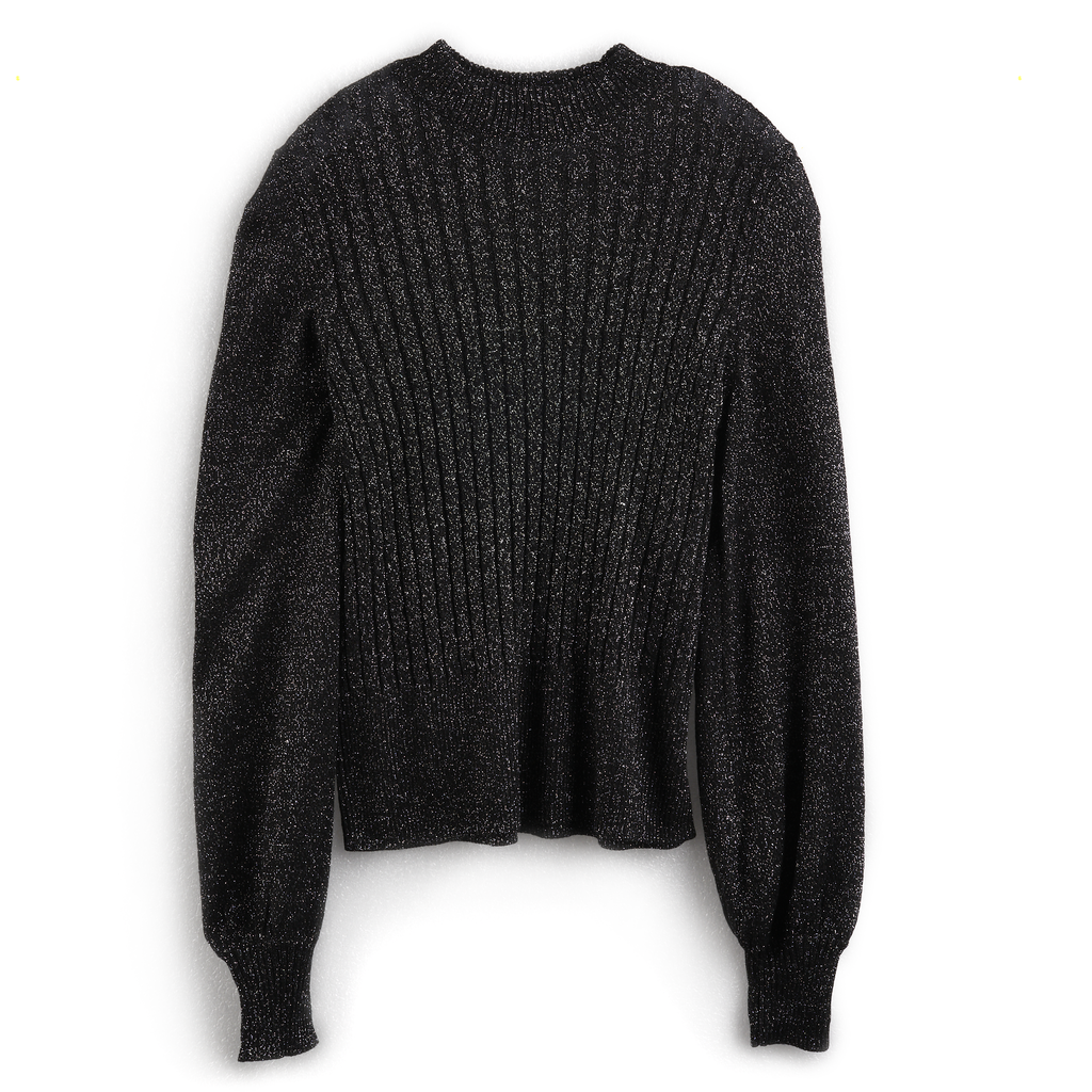 Lurex Mockneck Sweater