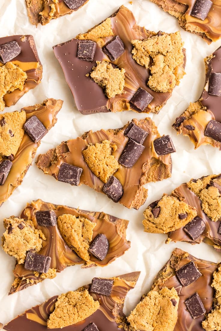 Peanut Butter Chocolate Chip Cookie Bark