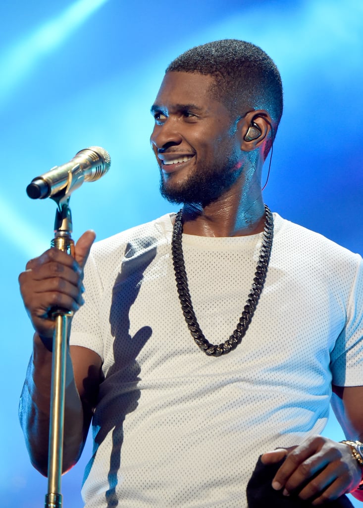 Usher's good looks were on display.