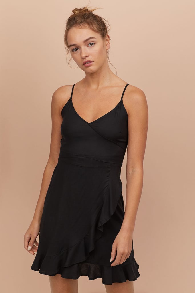 H&M Flounce-Trimmed Wrap Dress