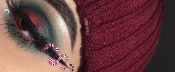 Gucci Snake Inspired Eye Makeup