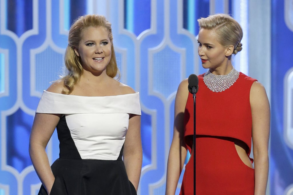 Jennifer Lawrence Amy Schumer at Golden Globe Awards 2016