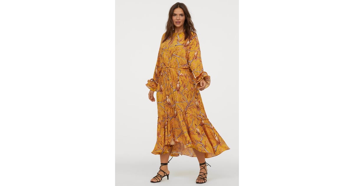 H&m crepe maxi 2025 dress
