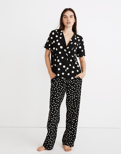 Madewell Knit Bedtime Short-Sleeve Pajama Top and Pants