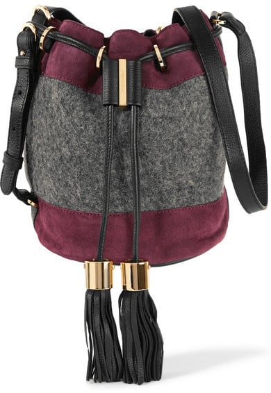See by Chloe Suede And Wool Bucket Bag - Purple ($395)
