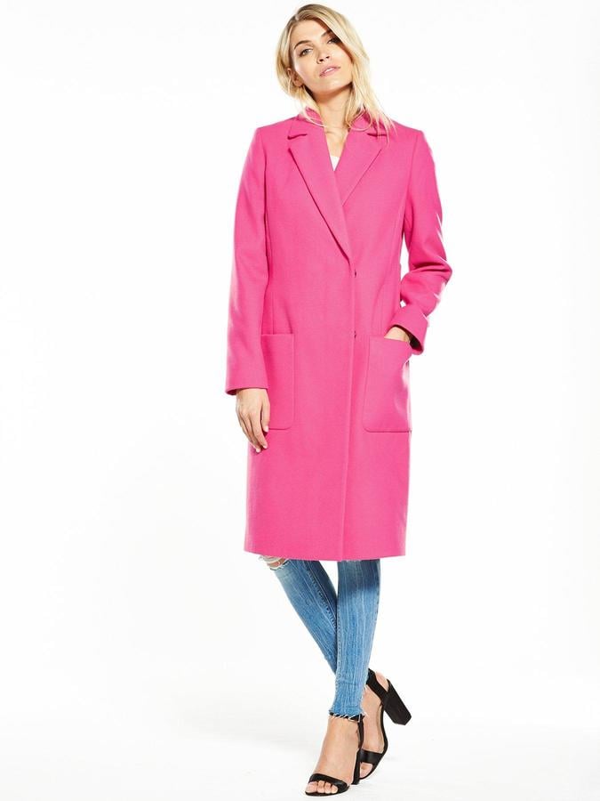 Very Hot Pink Longline Coat