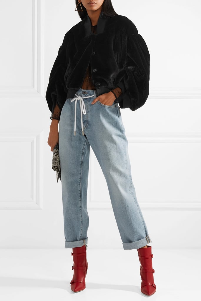House of Fluff Teddy Faux Shearling Bomber Jacket