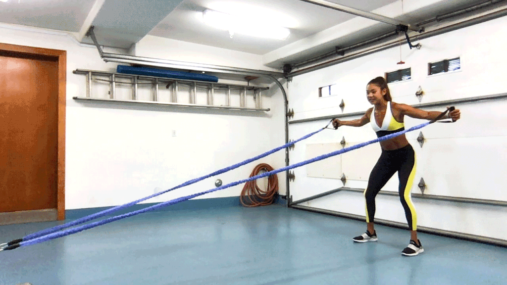 Toning outlet rope exercises