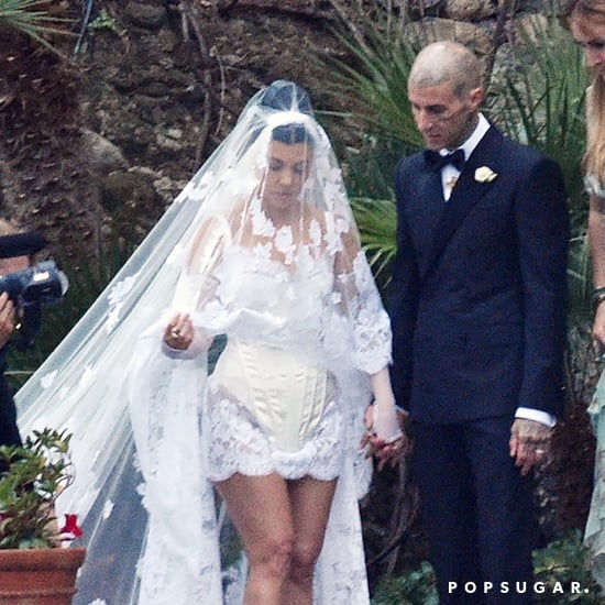Kourtney Kardashian's Wedding Dress Features a White Corset