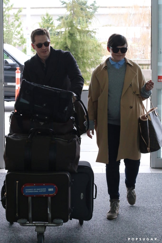 Pregnant Ginnifer Goodwin and Josh Dallas at the Airport