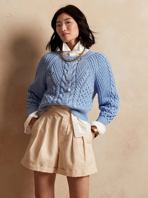 Banana Republic Cotton Cableknit Sweater