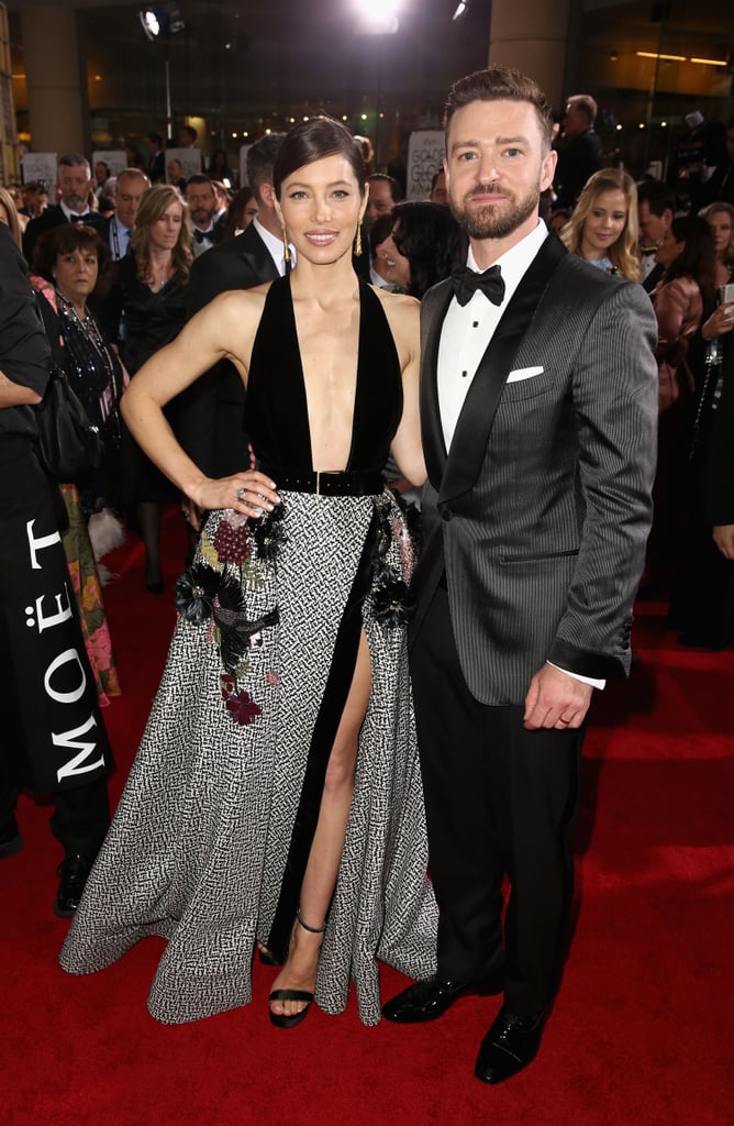 Justin Timberlake and Jessica Biel at the 2017 Golden Globes