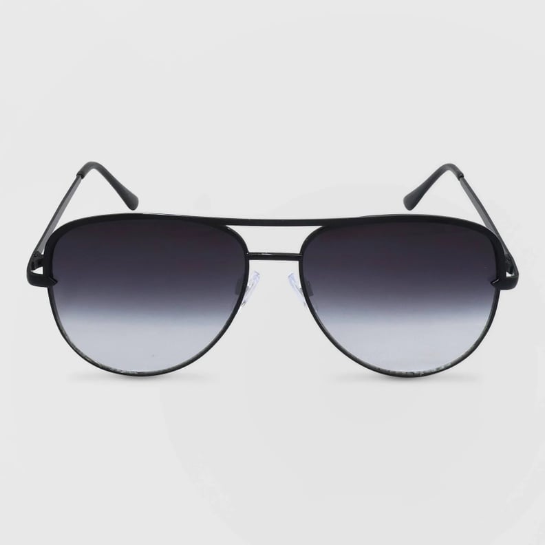 Wild Fable Aviator Metal Silhouette Sunglasses — Black