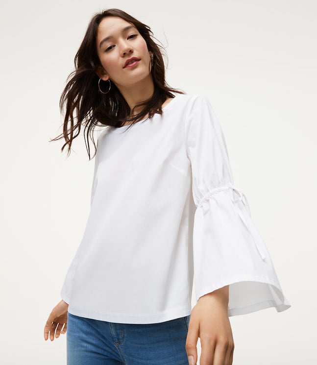 Loft Tied Bell Sleeve Top