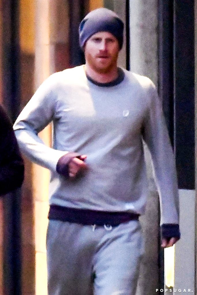 Prince Harry Leaving the Gym in London After Engagement News