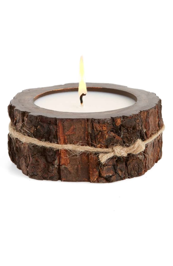 Tree Bark Candle Thanksgiving Table Decoration Ideas POPSUGAR
