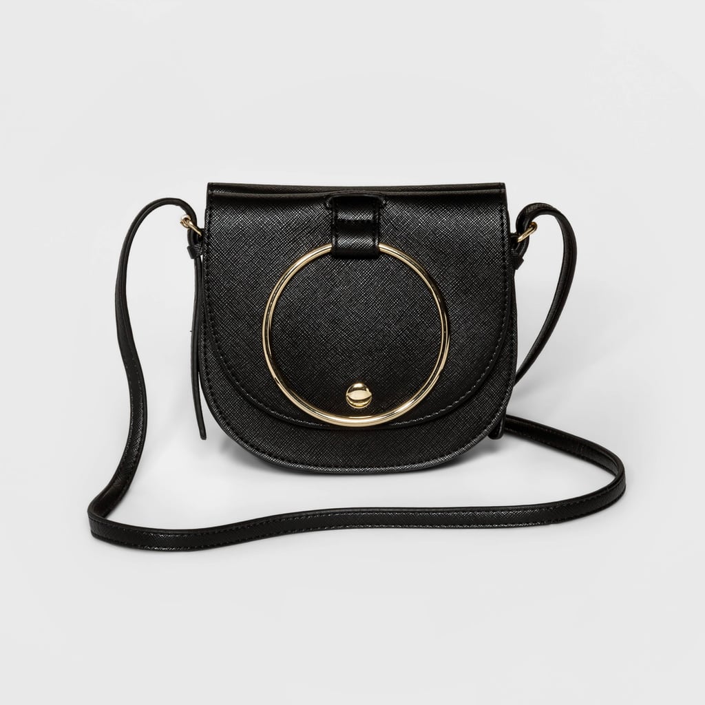 The minimalist, but eye-catching, ring on this Who What Wear Mini Crossbody Handbag ($27) makes it a standout.