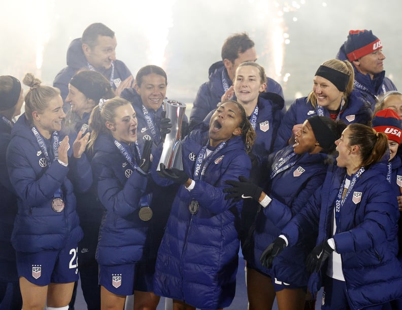 The USWNT Celebrate After Winning the SheBelieves Cup