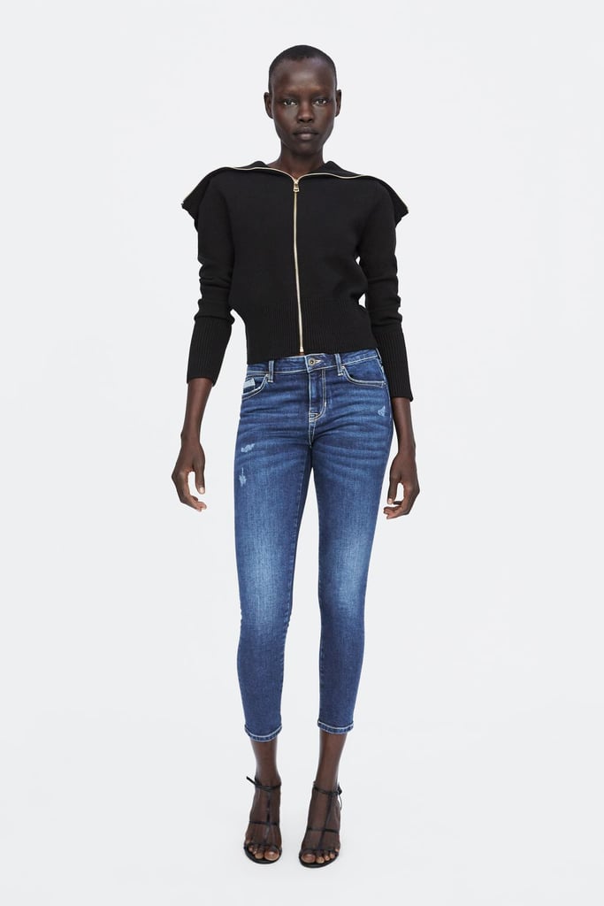 Zara Contrasting Skinny Jeans