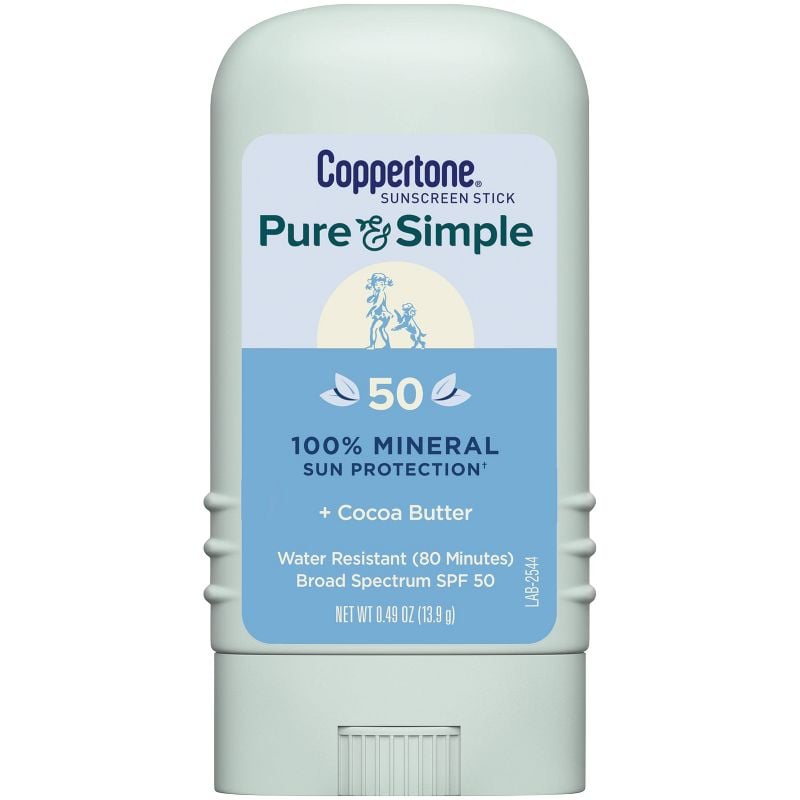 Sunscreen Reapplication: Coppertone Pure and Simple Sunscreen Stick SPF 50