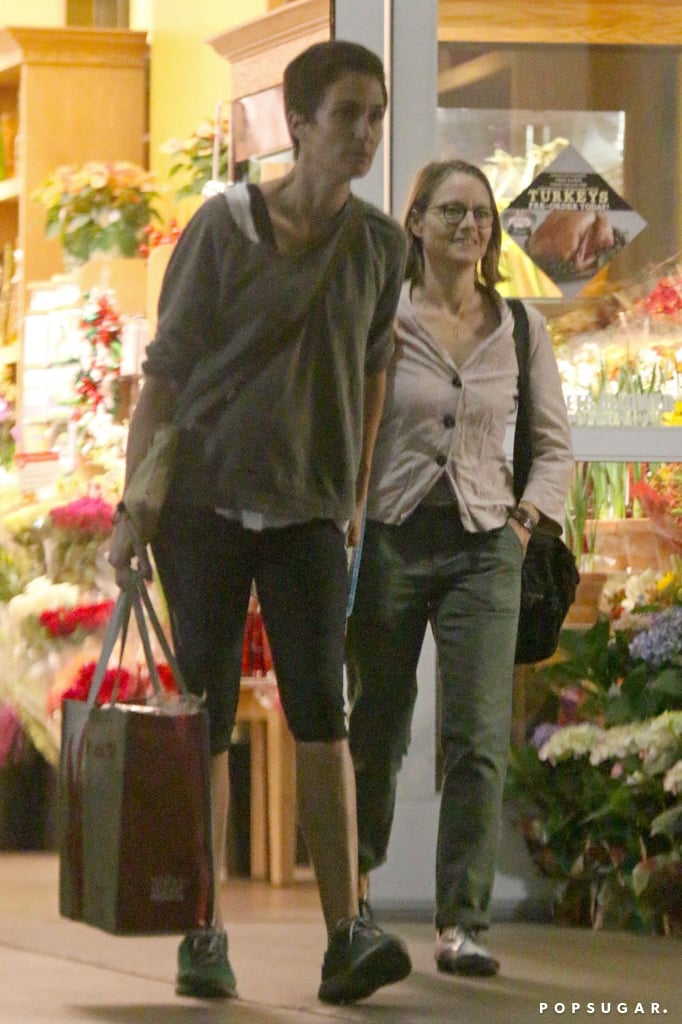 Jodie Foster went shopping with her wife, Alexandra Hedison, at the Bristol Farms grocery store in LA on Saturday.