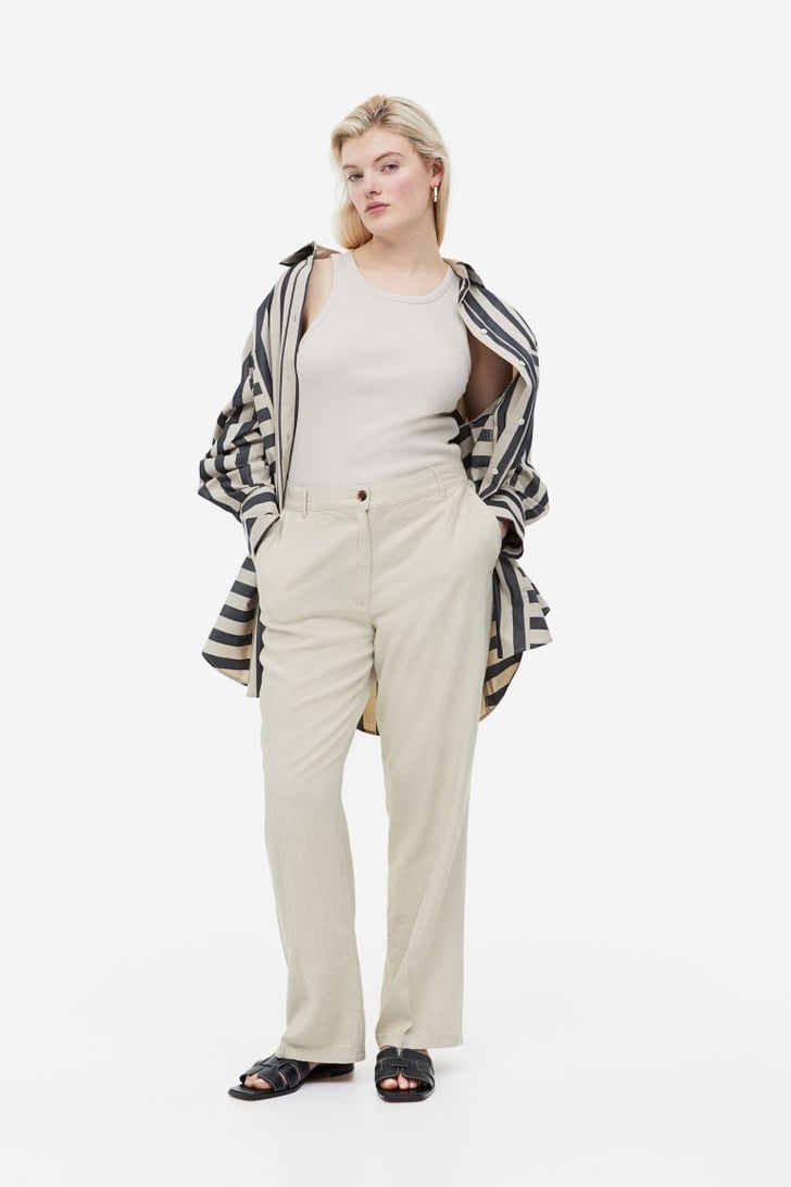 Tailored Twill Pants Best Plus Size Clothing at H&M POPSUGAR