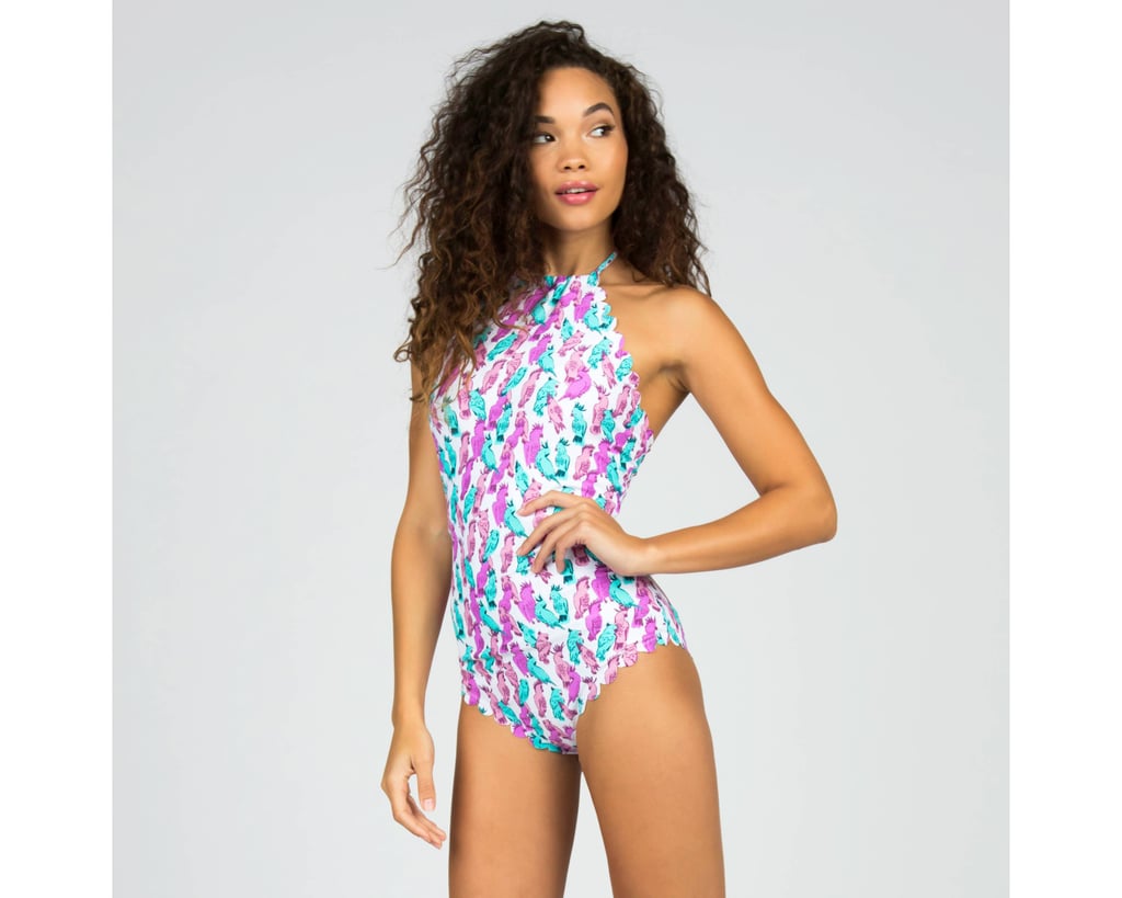 Sugar Coast by Lolli Scallop High Neck Parakeet One Piece Swimsuit