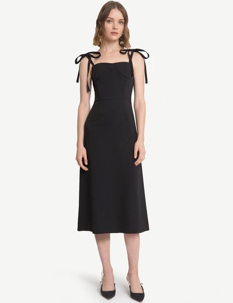 Pixie Market Audrey Bustier Shoulder Tie Dress