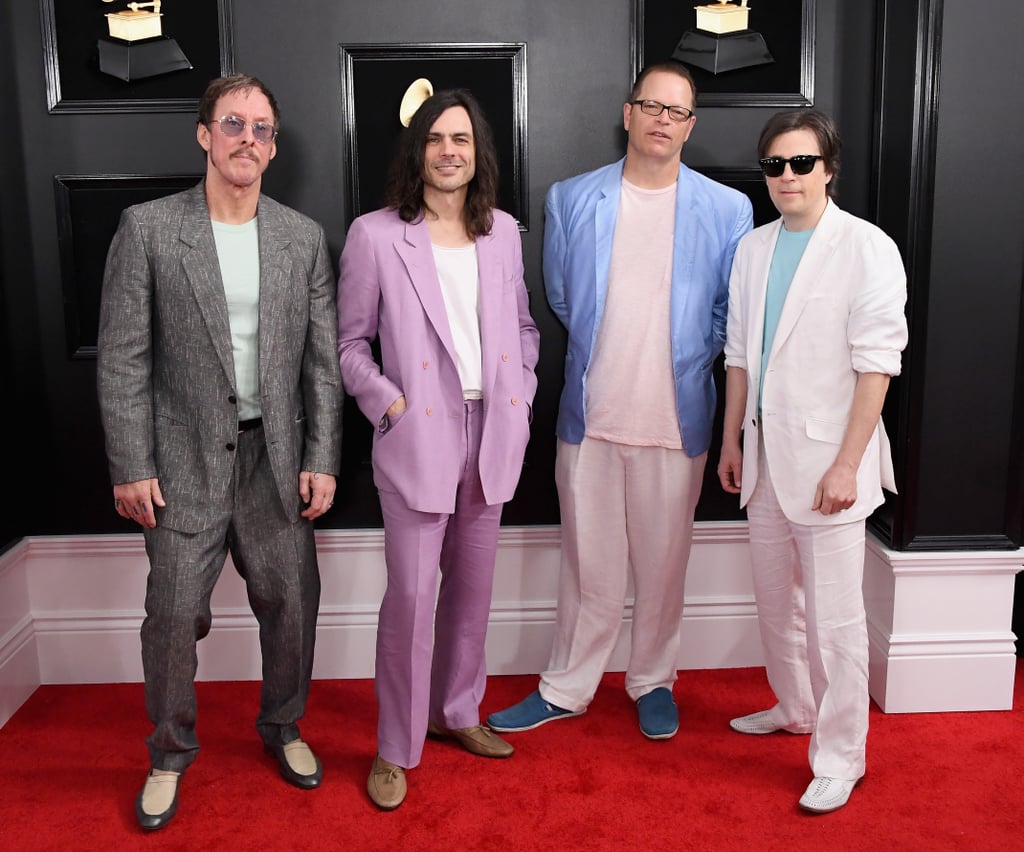 Rivers Cuomo, Patrick Wilson, Brian Bell, and Scott Shriner of Weezer at the 2019 Grammy Awards