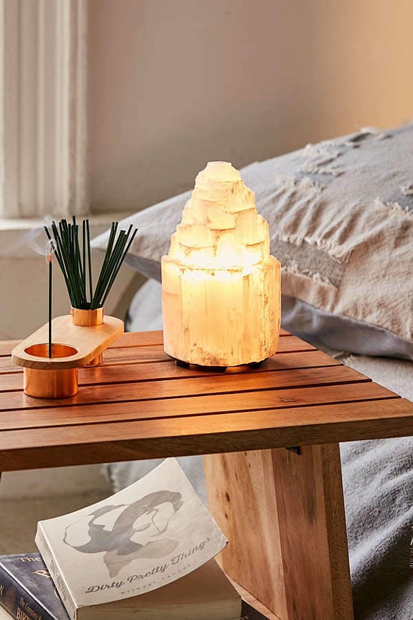 Urban Outfitters Selenite Crystal Lamp