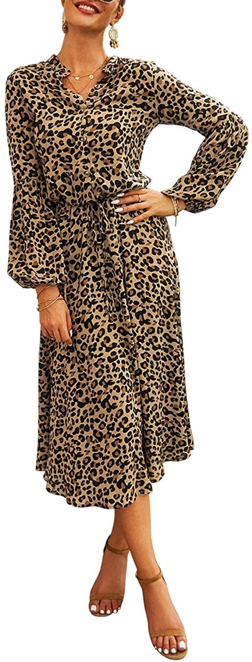 An Animal-Print Midi Dress: Kirundo Midi Leopard Dress