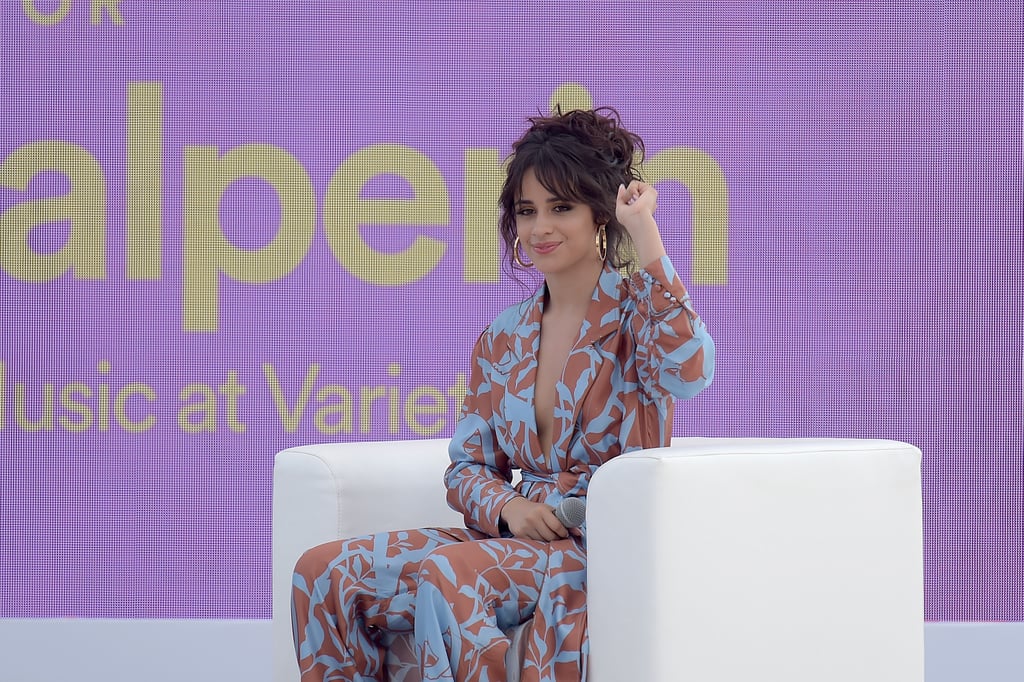 Camila Cabello Blue and Brown Outfit at Cannes Lions 2019