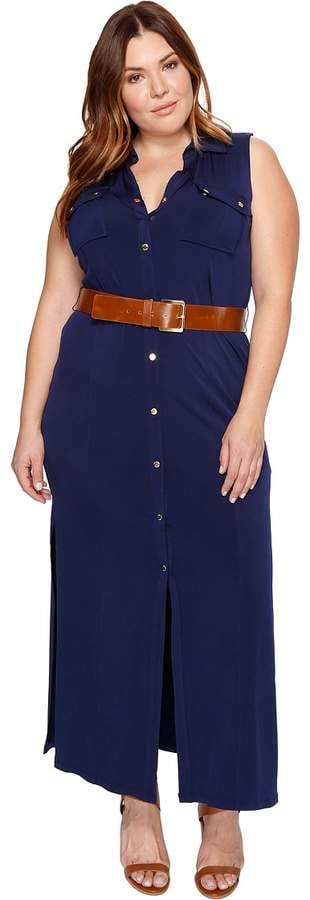 MICHAEL Michael Kors Sleeveless Maxi Shirtdress