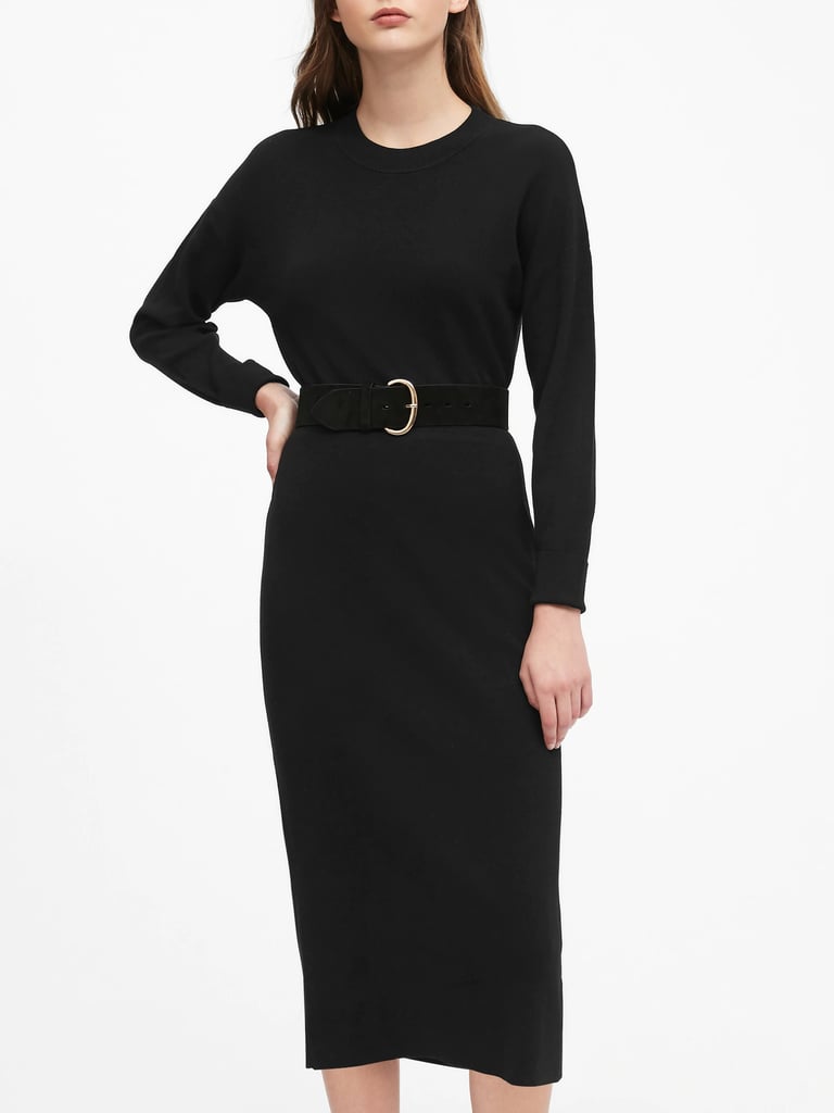 Dolman-Sleeve Sweater Dress