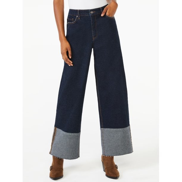Scoop High-Rise Wide Leg Crop Jeans