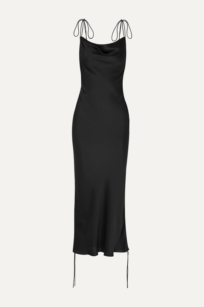 ORSEUND IRIS Ruched satin dress