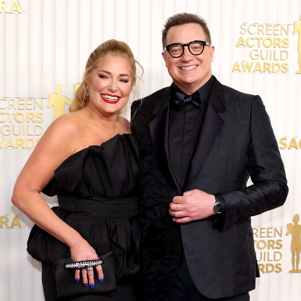 Brendan Fraser and Jeanne Moore at 2023 SAG Awards POPSUGAR