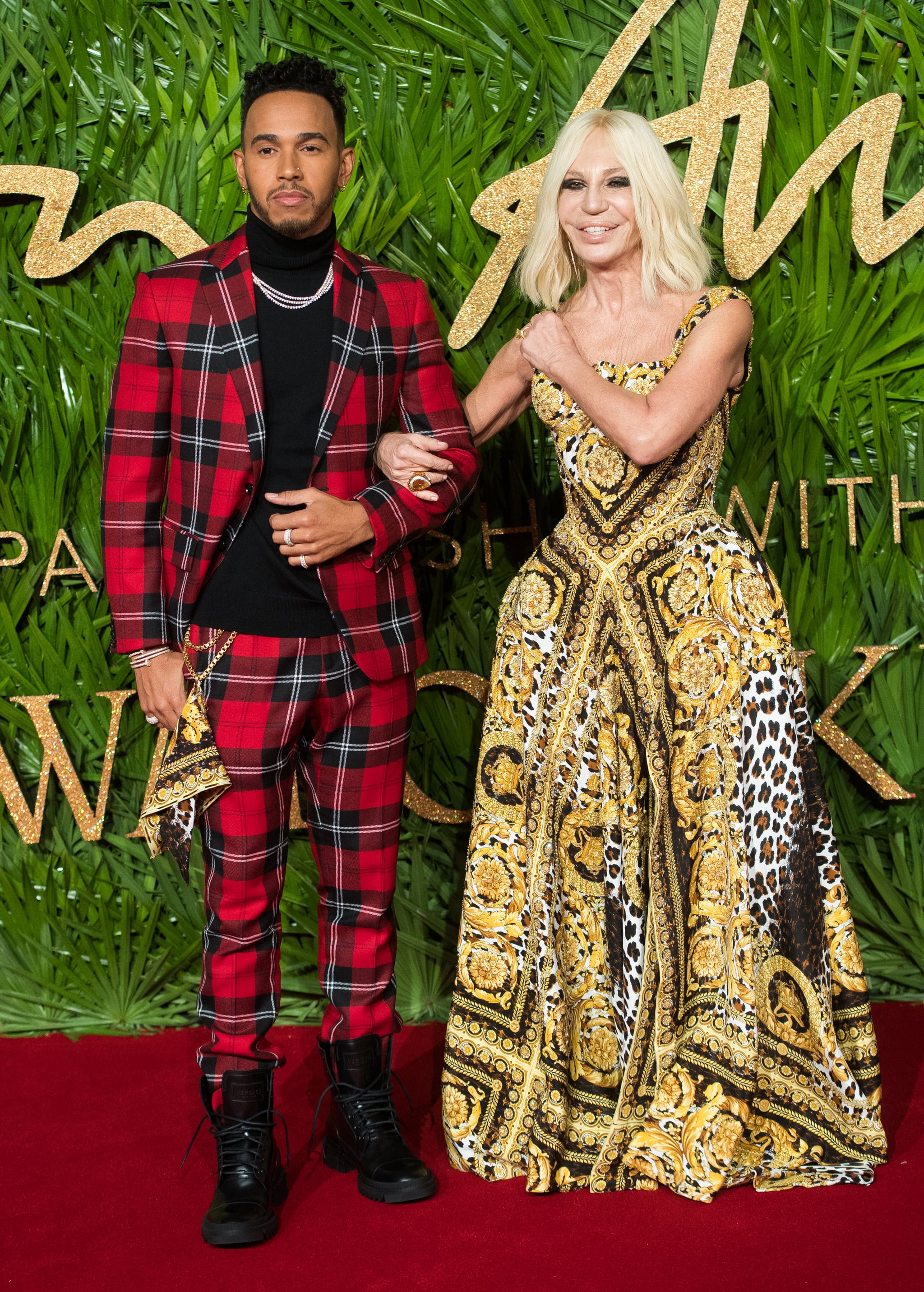 Lewis Hamilton And Donatella Versace The British Fashion Awards Were Hands Down The Most Stylish Night Of The Year Popsugar Fashion Photo 17