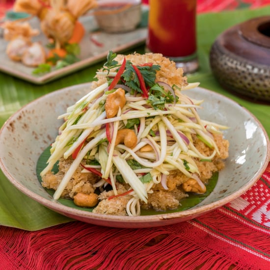 Crispy Minced Fish, Sour Mango Salad, Coriander, Cashew Nuts