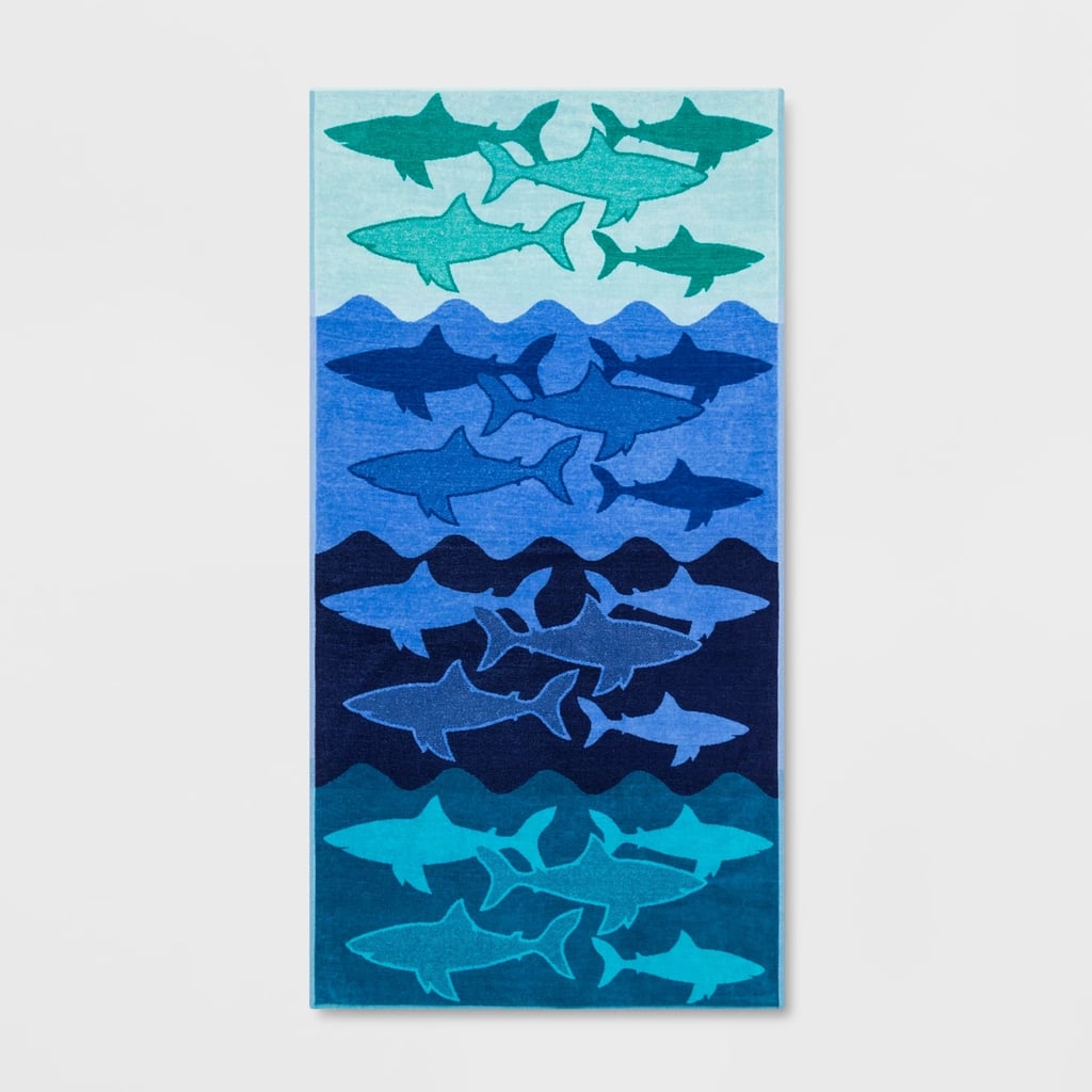 XL Sharks Beach Towel Ombre Blue Target New Sun Squad Summer Products