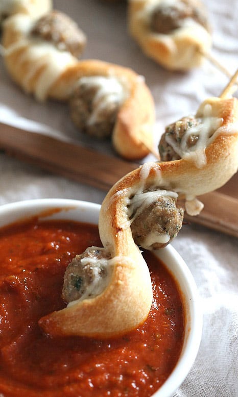 Meatball Subs on a Stick