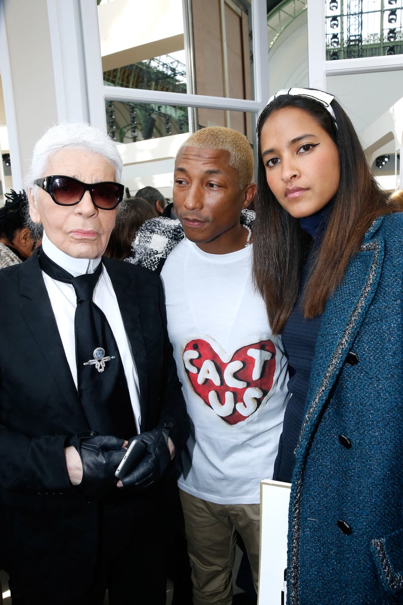 And Karl Lagerfeld Posed For Photos With Pharrell and His Wife, Helen Lasichanh